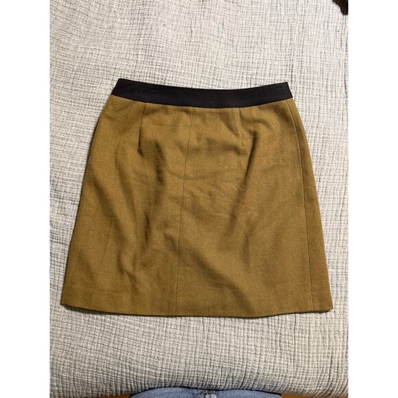 Banana Republic Heritage Collection Wool Blend Olive Mini Skirt Size 6 Y2K - Picture 4 of 4